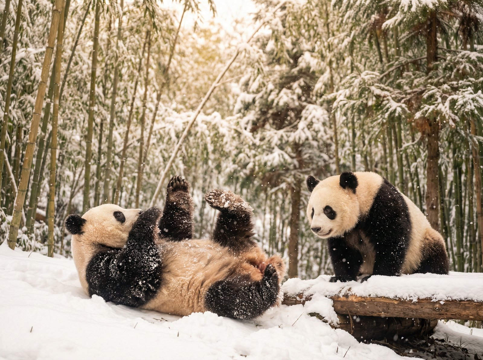 玩物社区熊猫与北极熊视频